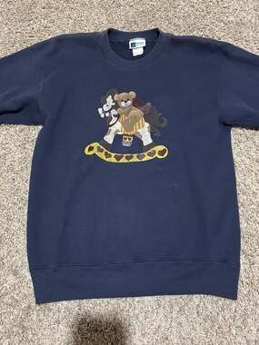 Vintage Pro Spirit Select Sweats Teddy Bear Rocking Horse Crewneck Sweatshirt